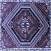Square Persian Blue Traditional Rug, tr869blu