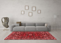 Machine Washable Persian Red Traditional Rug, wshtr86red