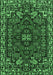 Machine Washable Persian Emerald Green Traditional Area Rugs, wshtr86emgrn