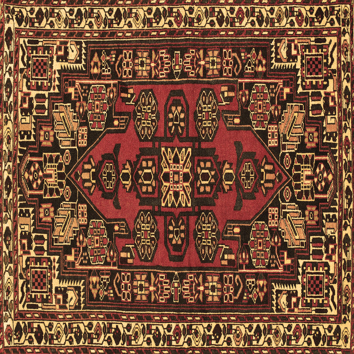 Square Machine Washable Persian Brown Traditional Rug, wshtr86brn