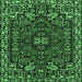 Square Persian Emerald Green Traditional Rug, tr86emgrn