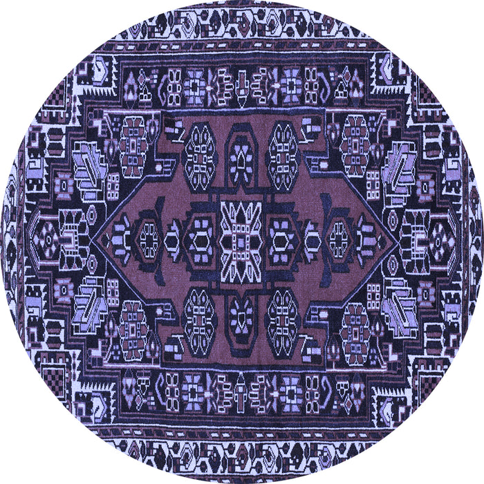 Round Persian Blue Traditional Rug, tr86blu