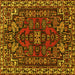 Square Persian Yellow Traditional Rug, tr86yw