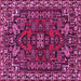 Square Persian Pink Traditional Rug, tr86pnk