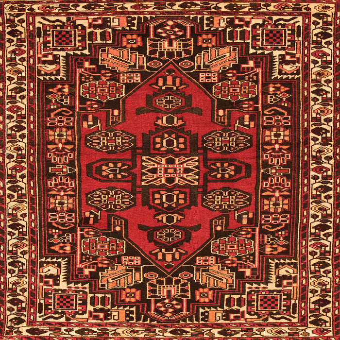 Serging Thickness of Persian Orange Traditional Rug, tr86org