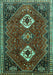 Machine Washable Persian Turquoise Traditional Area Rugs, wshtr870turq