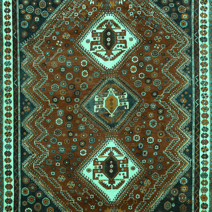 Machine Washable Persian Turquoise Traditional Area Rugs, wshtr870turq