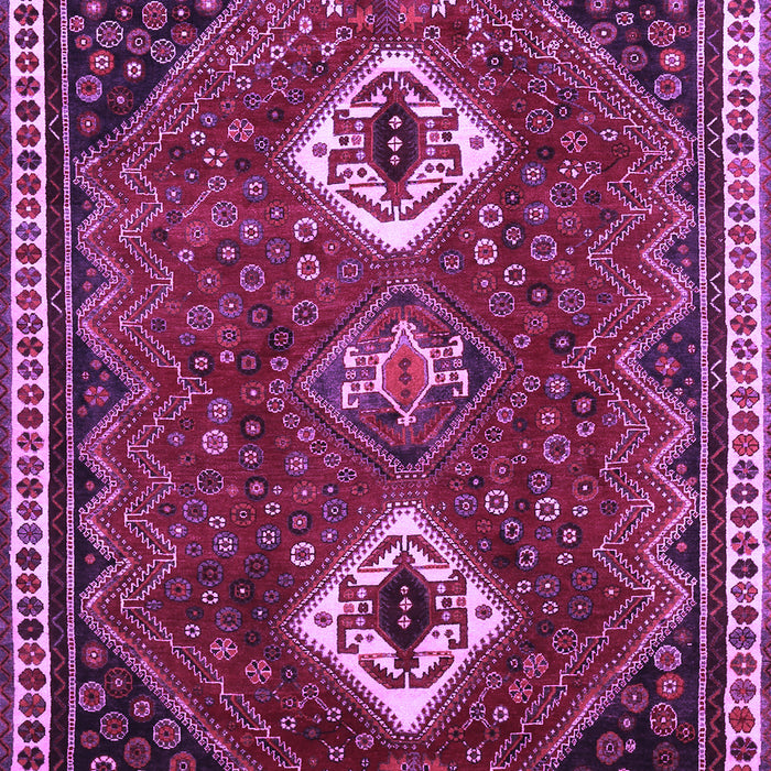 Machine Washable Persian Purple Traditional Area Rugs, wshtr870pur