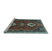 Sideview of Machine Washable Persian Light Blue Traditional Rug, wshtr870lblu