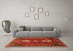 Machine Washable Persian Orange Traditional Area Rugs in a Living Room, wshtr870org