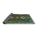 Sideview of Persian Turquoise Traditional Rug, tr870turq