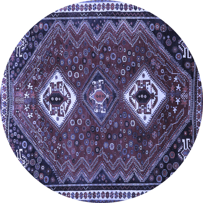 Round Persian Blue Traditional Rug, tr870blu