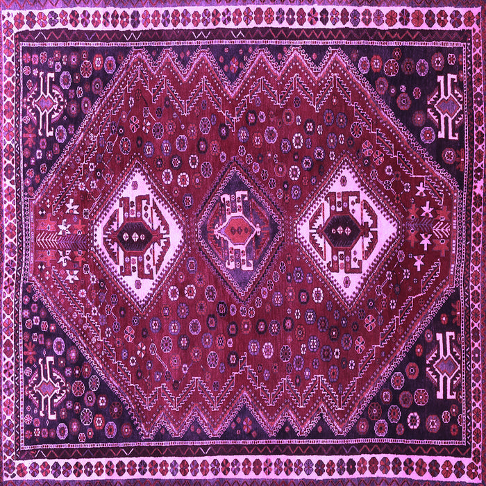 Square Persian Purple Traditional Rug, tr870pur