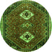 Square Persian Green Traditional Rug, tr870grn