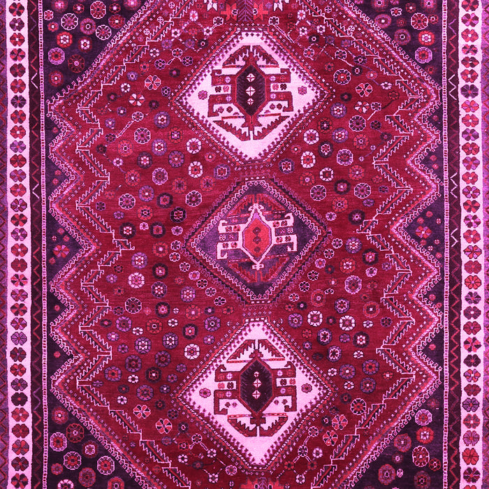 Machine Washable Persian Pink Traditional Rug, wshtr870pnk