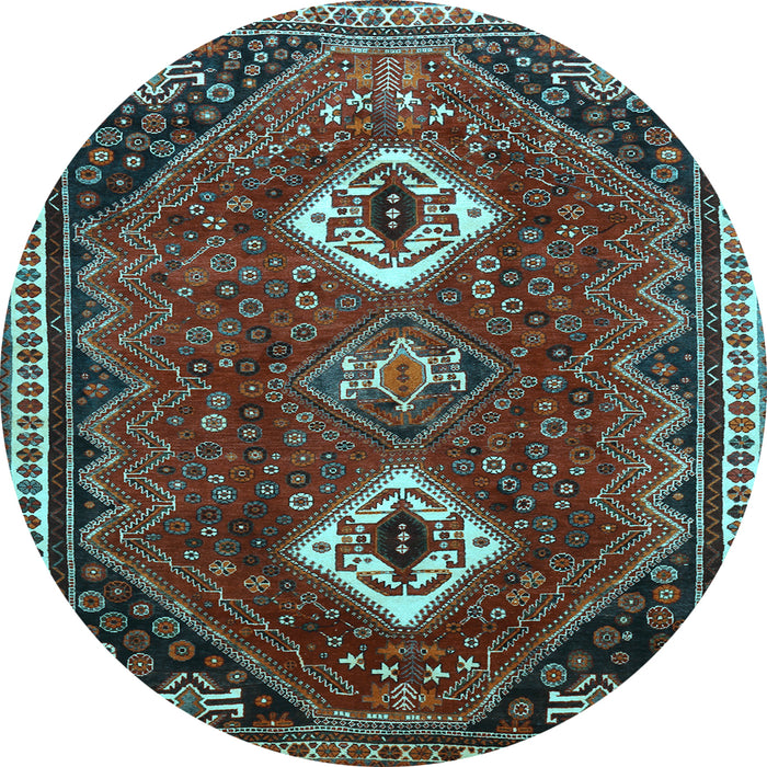 Round Persian Light Blue Traditional Rug, tr870lblu