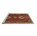 Sideview of Machine Washable Persian Brown Traditional Rug, wshtr870brn