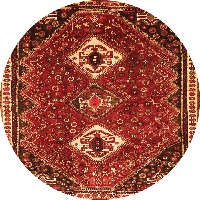 Machine Washable Persian Orange Traditional Area Rugs, wshtr870org