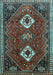 Machine Washable Persian Light Blue Traditional Rug, wshtr870lblu