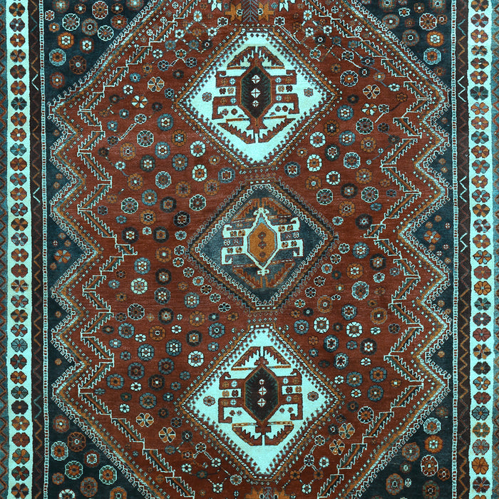 Machine Washable Persian Light Blue Traditional Rug, wshtr870lblu