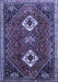 Machine Washable Persian Blue Traditional Rug, wshtr870blu