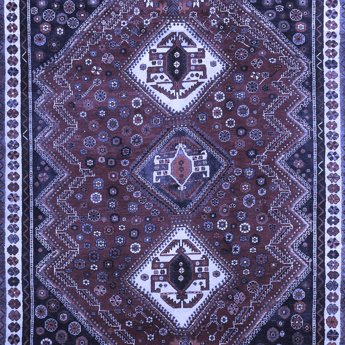 Machine Washable Persian Blue Traditional Rug, wshtr870blu