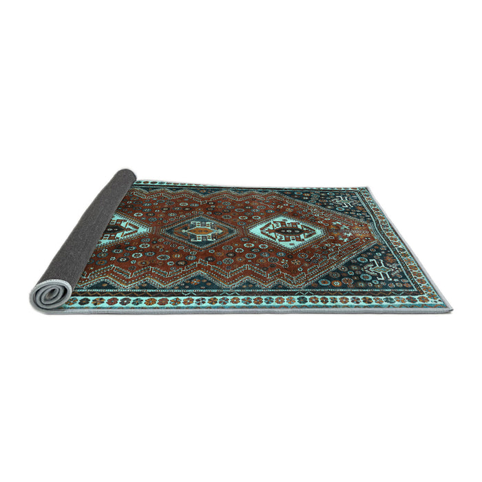 Sideview of Persian Light Blue Traditional Rug, tr870lblu