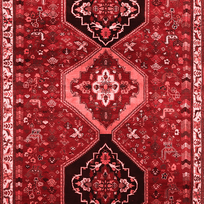 Machine Washable Persian Red Traditional Rug, wshtr871red