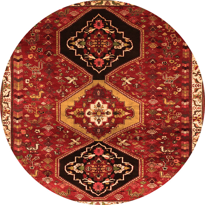 Square Persian Orange Traditional Rug, tr871org