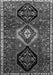 Serging Thickness of Machine Washable Persian Gray Traditional Rug, wshtr871gry