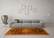 Machine Washable Persian Yellow Traditional Rug in a Living Room, wshtr871yw