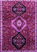 Machine Washable Persian Purple Traditional Area Rugs, wshtr871pur