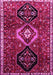Machine Washable Persian Pink Traditional Rug, wshtr871pnk
