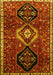 Machine Washable Persian Yellow Traditional Rug, wshtr871yw