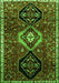 Serging Thickness of Machine Washable Persian Green Traditional Area Rugs, wshtr871grn