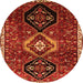 Machine Washable Persian Orange Traditional Area Rugs, wshtr871org