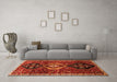 Machine Washable Persian Orange Traditional Area Rugs in a Living Room, wshtr871org