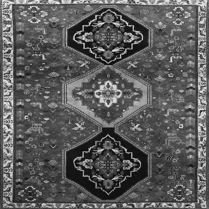 Serging Thickness of Persian Gray Traditional Rug, tr871gry