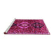Sideview of Machine Washable Persian Pink Traditional Rug, wshtr871pnk
