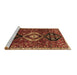 Sideview of Machine Washable Persian Brown Traditional Rug, wshtr871brn