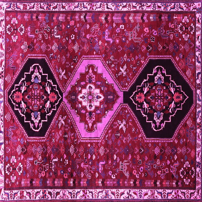 Square Persian Pink Traditional Rug, tr871pnk