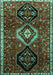 Machine Washable Persian Turquoise Traditional Area Rugs, wshtr871turq