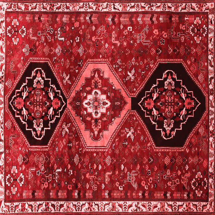 Machine Washable Persian Red Traditional Rug, wshtr871red