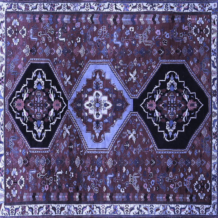 Square Persian Blue Traditional Rug, tr871blu
