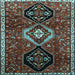 Square Persian Light Blue Traditional Rug, tr871lblu