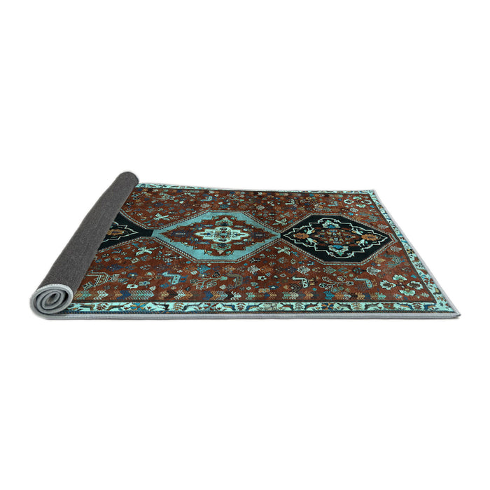 Sideview of Persian Light Blue Traditional Rug, tr871lblu