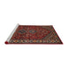 Sideview of Machine Washable Traditional Dark Almond Brown Rug, wshtr872