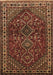 Machine Washable Persian Brown Traditional Rug, wshtr872brn