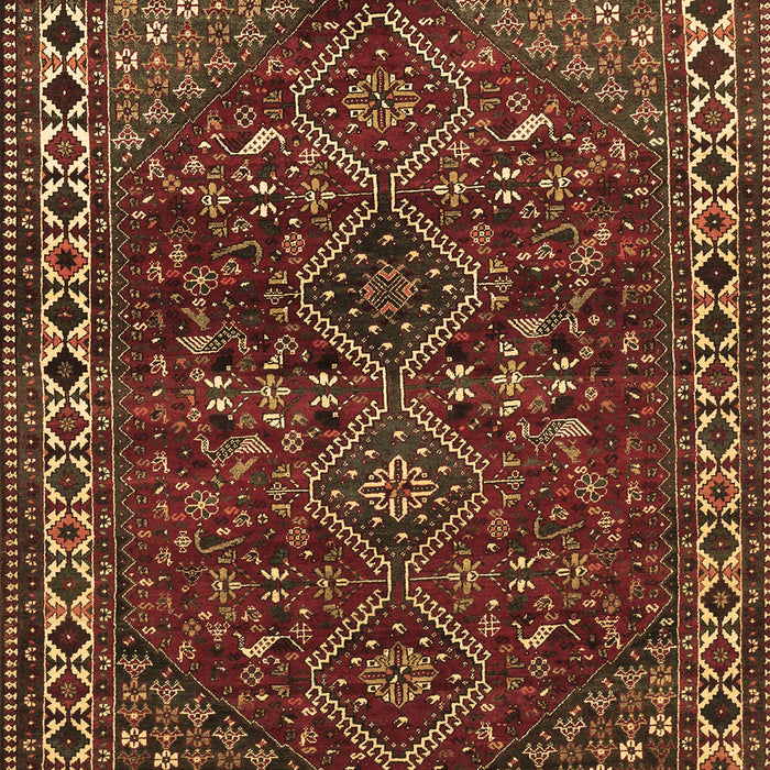 Machine Washable Persian Brown Traditional Rug, wshtr872brn