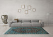 Machine Washable Persian Light Blue Traditional Rug in a Living Room, wshtr872lblu